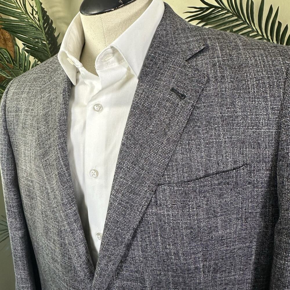 Baroni Couture Sport Coat 44R 100% Bamboo Botto Giuseppe Italy NWOT Charcoal